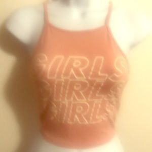 Like New Mauve/ White Crop Top